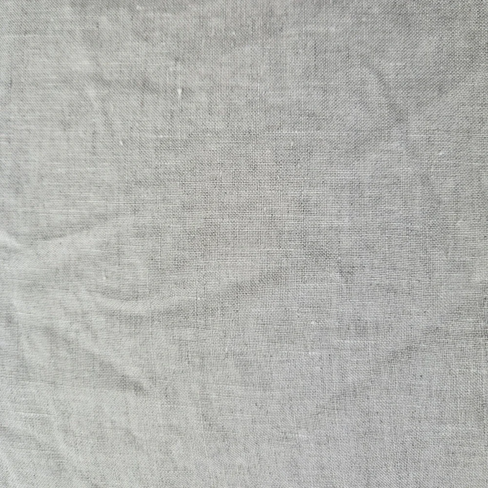 Pottery Barn Belgian Flax Linen F/Q Hemstitch Duvet Cover Shams Soft Gray 88x92